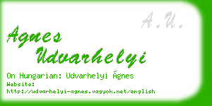 agnes udvarhelyi business card
