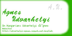 agnes udvarhelyi business card